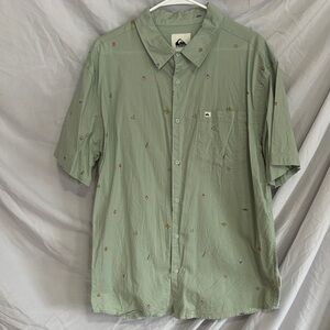 Quiksilver Men's Sage Green Casual Shirt